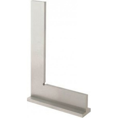 Équerre d'atelier avec butée, DIN 875/I, en acier inoxydable, forme B, Long. des branches : 500 x 330 mm, Coupe transversale 50 x 10 mm