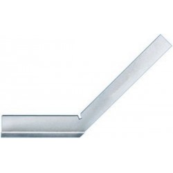 Equerre d'onglet à chapeau, Long. des branches : 200 x 130 mm, Coupe transversale 25 x 5 mm