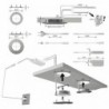Spot HV DownLite, sans bague de recouvrement, nw230V, 5.5W 2m, mHV2