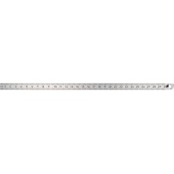 Règle graduée en acier, Long. : 2000 mm, Larg. : 30 mm, Epaisseur 1,0 mm, Graduation du bord supérieur : 1/2 mm, Graduation du bord inférieur : 1/1 mm