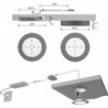 Spot LED Eco Alu Opnw,12V,1,7W, bague mat
