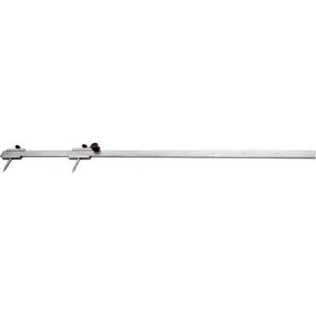 Compas à verge de précision, Plage de mesure : 500 mm, Coupe transversale 30 x 6 mm, Vernier 1/10 mm