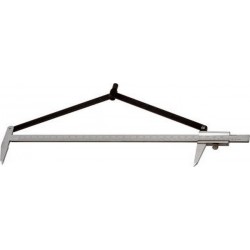 Pied à coulisse de traçage, Plage de mesure : 200 mm, Pour Ø de cercle 400 mm, Vernier 1/10 mm