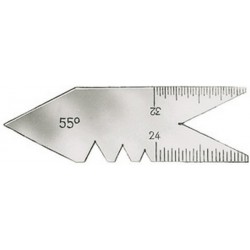 Calibre d'affûtage pour outils à fileter, Pour filetage : 55°