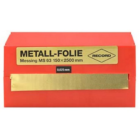 Feuille clinquant acier non allié 150x2500x0,100mm RECORD 1 PCS