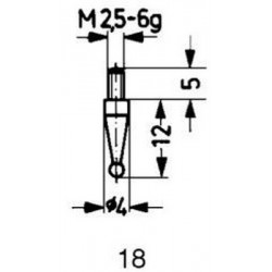 Touche de mesure acier type 18/4,0mm KÄFER 1 PCS