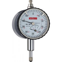 Petit comparateur avec aimant, Ø extérieur : 40 mm, Lecture 0,01 mm, Plage de mesure 3 mm, 1 tour d'aiguille : 0,5 mm, Type : Aimant KM4T