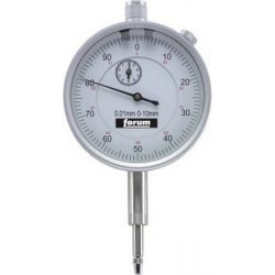 Comparateur de précision, Ø extérieur : 58 mm, Lecture 0,01 mm, Plage de mesure 10 mm, 1 tour d'aiguille : 1,0 mm