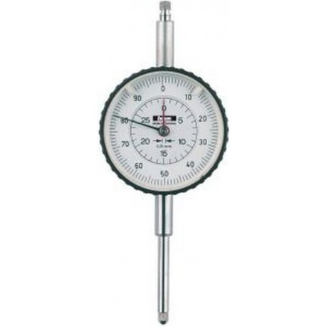 Comparateur à grand Ø de boîtier, grande capacité de mesure, Ø extérieur : 58 mm, Lecture 0,01 mm, Plage de mesure 30 mm, 1 tour d'aiguille : 1,0 mm