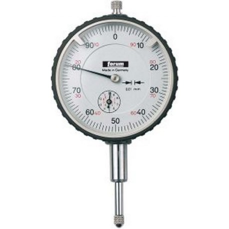Comparateur de précision, protégé contre les chocs, Ø extérieur : 58 mm, Lecture 0,01 mm, Plage de mesure 10 mm, 1 tour d'aiguille : 1,0 mm