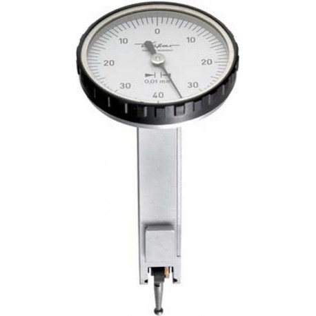 Comparateur à palpeur orientable, Käfer, Ø de la bague extérieure : 32 mm, Lecture 0,010 mm, Plage de mesure 0,8 mm, Graduation du cadran : 0-40-0