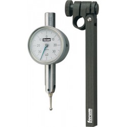 Comparateur à palpeur orientable avec capteur de mesure pivotant, Ø de la bague extérieure : 28 mm, Lecture 0,01 mm, Plage de mesure 0,8 mm