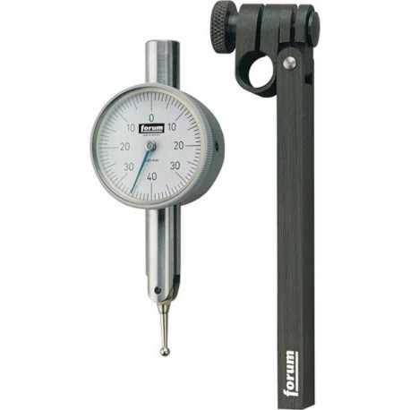 Comparateur à palpeur orientable avec capteur de mesure pivotant, Ø de la bague extérieure : 28 mm, Lecture 0,01 mm, Plage de mesure 0,8 mm