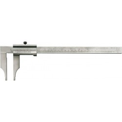 Pied à coulisse d'atelier sans pointes de lames, sans réglage fin, Plage de mesure : 300 mm, Long. des becs 90 mm