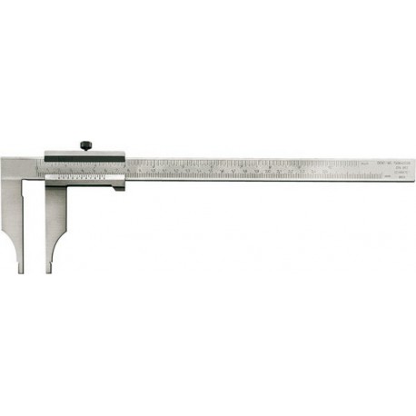 Pied à coulisse d'atelier sans pointes de lames, sans réglage fin, Plage de mesure : 500 mm, Long. des becs 150 mm