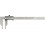 Pied à coulisse d'atelier sans pointes de lames, sans réglage fin, Plage de mesure : 800 mm, Long. des becs 150 mm