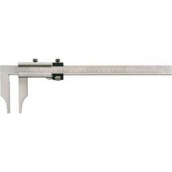 Pied à coulisse d'atelier sans pointes de lames, avec réglage fin, Plage de mesure : 800 mm, Long. des becs 150 mm