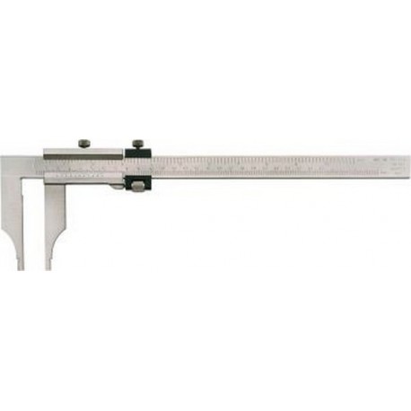Pied à coulisse d'atelier sans pointes de lames, avec réglage fin, Plage de mesure : 800 mm, Long. des becs 150 mm
