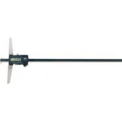 Jauge de profondeur numérique DIGI-MET® pour mesure de gorges et d'écarts, Plage de mesure : 300 mm, Modèle à vis de blocage, Long. de l'embase 150 mm