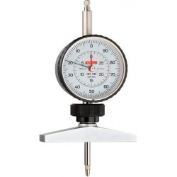 Mesureur de profondeur TM, Plage de mesure : 30 mm, Graduation de l'échelle 0,01 mm, 1 tour d'aiguille 1 mm, Ø de la bague extérieure : 58 mm