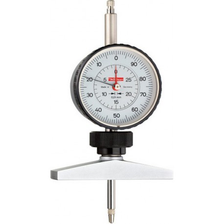 Mesureur de profondeur TM, Plage de mesure : 30 mm, Graduation de l'échelle 0,01 mm, 1 tour d'aiguille 1 mm, Ø de la bague extérieure : 58 mm
