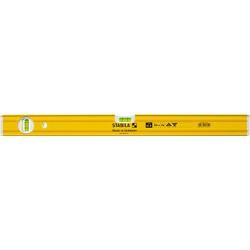 Niveau à bulle, profilé rectangulaire nervuré en métal léger, Modèle : Avec une nivelle verticale, Long. 100 cm, Type 80 A