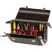 Trousse à outils en cuir de boeuf, dimensions intérieures 420 x 150 x 250 mm, Dimensions intérieures : 420 x 150 x 250 mm, Volume environ 24 l
