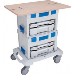 Plan de travail mobile pour mallettes à outils et LS-BOXX, Dimensions : 500 x 700 x 18 mm, Poids 4500 g