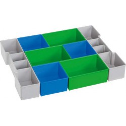 Set de boîtes intégrées pour la mallette à outils modèle 102, Quantité : 8 pièces, Dimensions 405 x 315 x 63 mm, Modèle CD3, Poids : 900 g