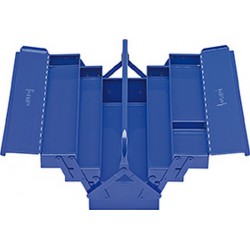 Caisse à outils en tôle d'acier, 5 pièces, Dimensions : 430 x 200 x 200 mm