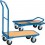 Chariot en tube d'acier avec arceau rabattable, Capacité : 150 kg, Dimensions 815 x 470 x 930 mm, Plateau 720 x 450 mm, Ø de roue : 125 mm, Poids : 16 kg