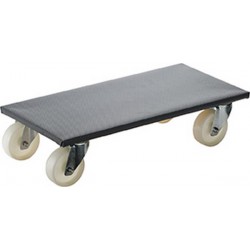 Rouleur multi-usage, Capacité : 500 kg, Larg. : de plaque 350 x 600 mm, Encombrement en hauteur 145 mm, Ø de roue : 100 mm
