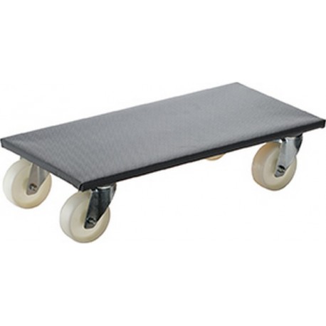 Rouleur multi-usage, Capacité : 500 kg, Larg. : de plaque 350 x 600 mm, Encombrement en hauteur 145 mm, Ø de roue : 100 mm