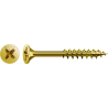 Lot de 10 vis acier tête fraisée pozidriv SPAX, Diam.4 mm x L.80 mm