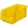 Bacs à bec, empilables, en polystyrène incassable, Taille : 3A, Dimensions 290/245 x 140 x 130 mm, Couleur jaune