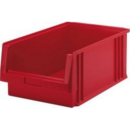 Bacs à bec, empilables, en polypropylène incassable, Taille : 1, Dimensions 500/465 x 315 x 200 mm, Couleur rouge