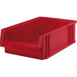 Bacs à bec, empilables, en polypropylène incassable, Taille : 1C, Dimensions 500/465 x 315 x 150 mm, Couleur bleu