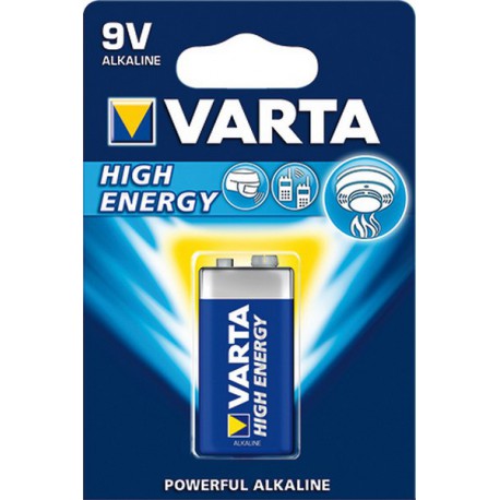 Pile High Energy, Modèle : Bloc E / Bloc 9 V / 6LR61, Contenu du paquet 1 pièce, Tension 9,0 V