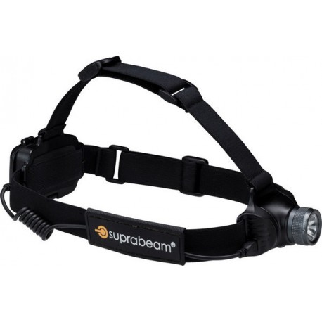 Lampe de casque LED, Dimensions : 70 x 49 x 42 mm, Durée de service 10-30 h, Luminosité de 15 à 150 (gradateur) 250 (Boost) lm, Poids : 160 g