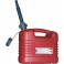 Bidon d'essence en matière synthétique, Volume : 20 l, Dimensions 385 x 229 x 410 mm, Poids à vide 1270 g