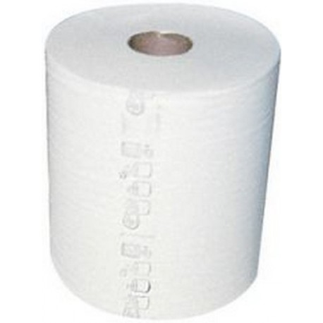 Rouleau d'essuie-mains pour distributeur, Modèle : 2 Épais. :s, Feuilles par rouleau 400, Couleur blanc éclatant - (Par 6)