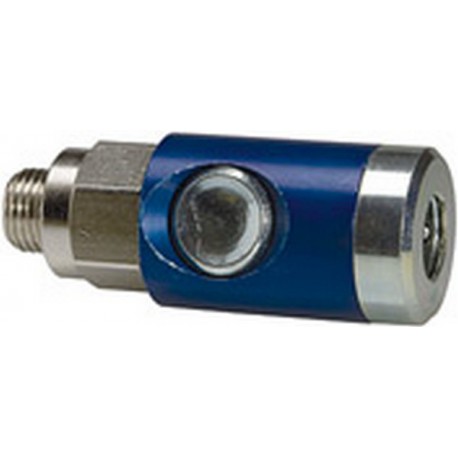 Raccord de sécurité avec bouton-poussoir rotatif 7,4mm filetage mâle F3/8" RIEGLER 1 PCS