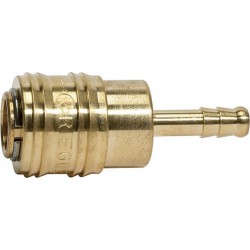 Raccord rapide laiton diamètre nominal 7,2 mm douille Ø intérieur tuyau 6mm RIEGLER 1 PCS
