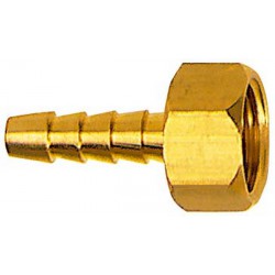 Embout à olive à visser à filetage femelle, Raccord : G 1/2 pouces, Pour tuyau flexible LW 13 mm, OC 23 mm, Long. : 44 mm