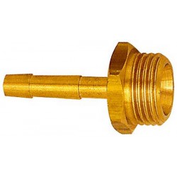 Embout à olive à visser à filetage mâle, Raccord : G 3/8 pouces, Pour tuyau flexible LW 13 mm, OC 19 mm, Long. : 48,5 mm