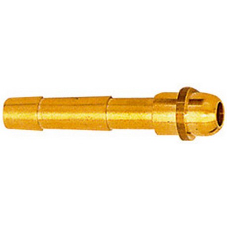 Embout à olive avec nipple sphérique, Pour tuyau flexible : LW 6 mm, Pour écrou-raccord G 3/8 pouces, Long. 48,5 mm