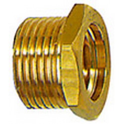 Fileté mále réducteur, court, Raccord : G 1/4 filetage mâle x G 1/8 filetage femelle pouces, OC 17 mm, Long. 13,0 mm