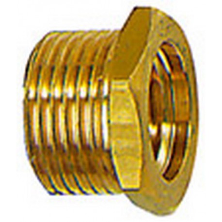 Fileté mále réducteur, court, Raccord : G 1/4 filetage mâle x G 1/8 filetage femelle pouces, OC 17 mm, Long. 13,0 mm