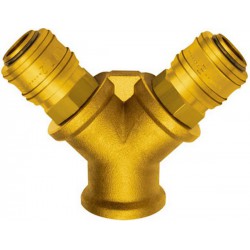 Distributeur laiton avec 4 coupleurs filetage mâle F1/2" RIEGLER 1 PCS