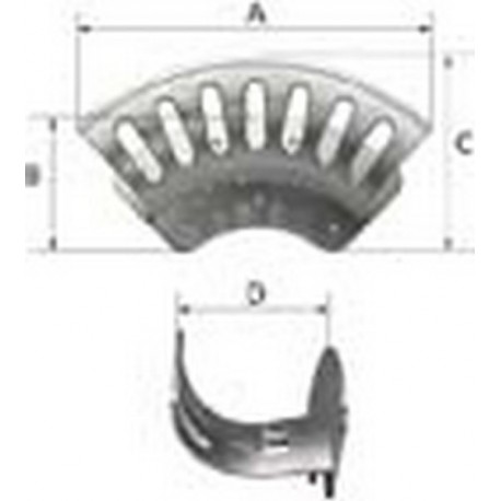 Support de tuyau flexible, Taille : moyen, A 248 mm, B 96 mm, C : 118 mm, D : 97 mm, Nombre de raccords de tuyaux max. : 45-50 m à NW 9